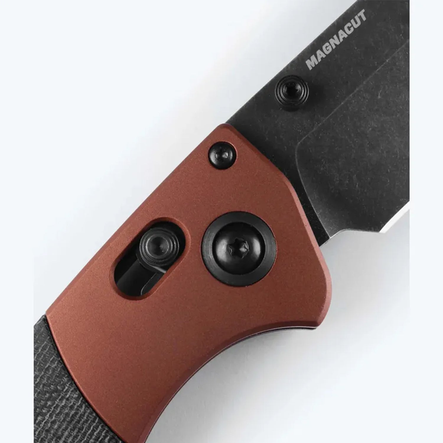 In keeping with its roots as an homage to tradition with a modern approach, the stylish 15080BK-04 Crooked River brings a dark, worn patina to the line. Pairing black canvas micarta handle scales with a burnt copper bolster, this classy folder features a powerful CPM-MagnaCut blade with a DLC Battlewash finish. www.defenceqstore.com.au