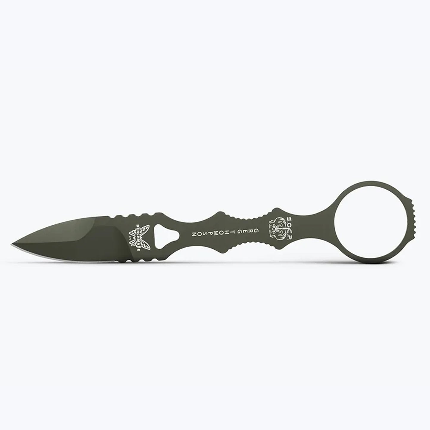 Designed with a 440C stainless steel blade and OD Green finish, this Mini SOCP® delivers rugged performance with an organic terrain advantage. The skeletonised handle reduces weight without sacrificing grip. Comes complete with a versatile SOCP® sheath for adaptable carry options. www.defenceqstore.com.au
