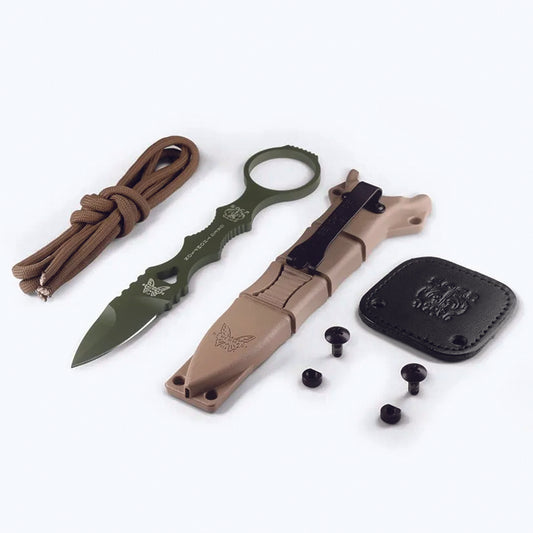 Designed with a 440C stainless steel blade and OD Green finish, this Mini SOCP® delivers rugged performance with an organic terrain advantage. The skeletonised handle reduces weight without sacrificing grip. Comes complete with a versatile SOCP® sheath for adaptable carry options. www.defenceqstore.com.au