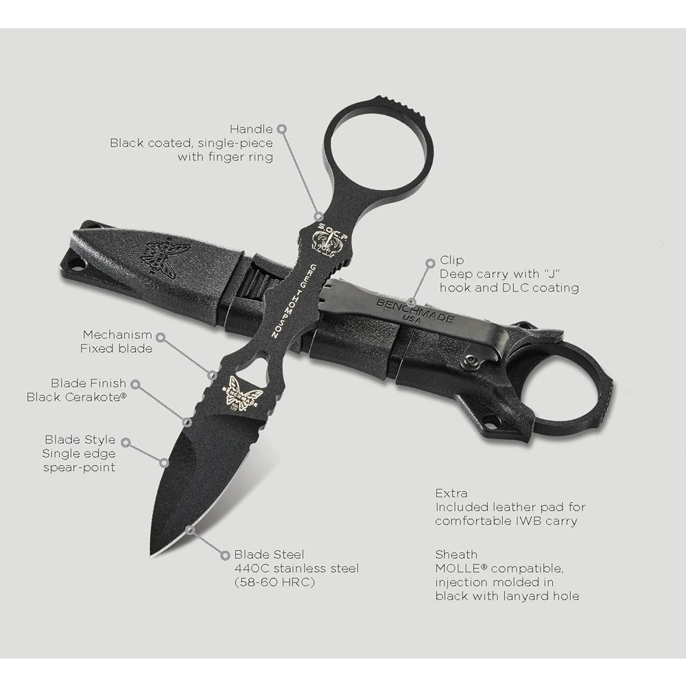 Updated design of the sheath clip allows for better retention on MOLLE webbing, pocket seams&nbsp;and waistbands. The overall length of this model&nbsp;allows for easier concealment, while maintaining its effectiveness in a self defense situation. Allows the user to maintain dexterity and manipulate other objects without putting down the knife. www.defenceqstore.com.au