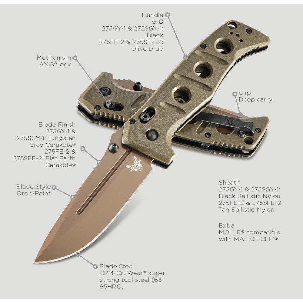 Reliability done right. The new 275FE-2 Adamas® tactical folding knife brings in-hand comfort to the forefront, and a tank-like construction you can trust your life with. www.defenceqstore.com.au