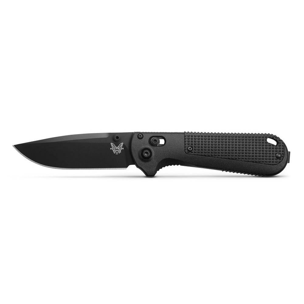 Look no further than the 430BK-02 Redoubt® for all-encompassing preparedness from self defense to hard use utility. The new under-the-radar, all black variant of this robust EDC features tough CPM-D2 blade steel with a Black Cerakote finish and durable Black Grivory® handles with a highly textured pattern for a sure grip with or without gloves. www.defenceqstore.com.au