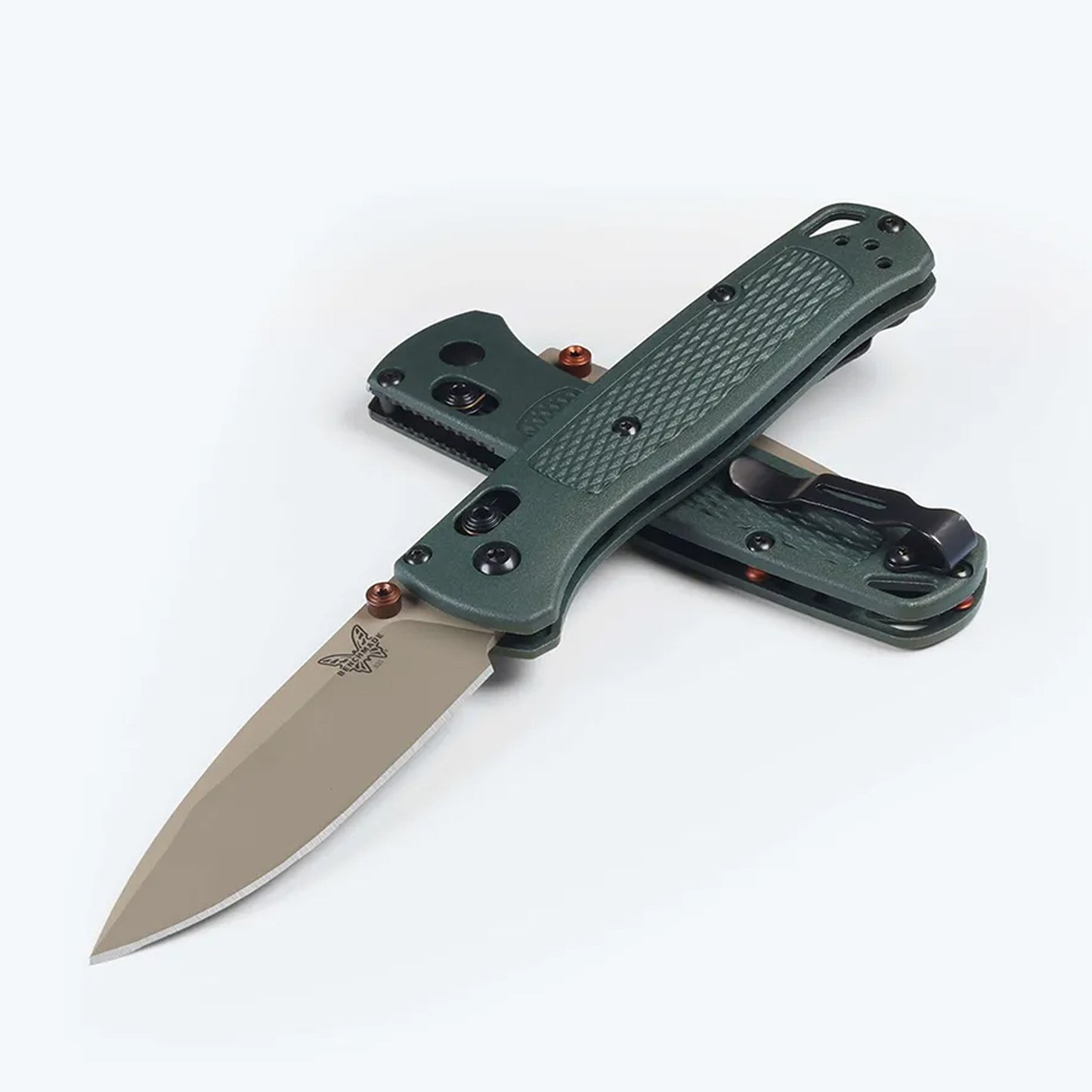 Limited release for&nbsp;2026 Season 1 - The Bugout&nbsp;gets a seasonal refresh with a Taiga Green Grivory® handle and McMillan Tan Cerakote blade. Paired with Burnt Copper accents, this limited variant is built for adventure while keeping weight to a minimum. Tip-down black oxide mini deep carry clip. Made in U.S.A. www.defenceqstore.com.au