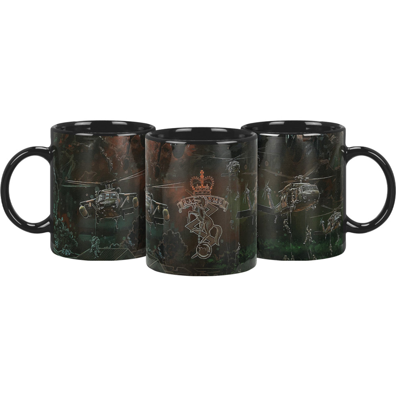 The complete set of three coffee mugs brings beautiful art to your day. Coming together to create the full artwork from Drew Harrison, this fantastic set is the perfect addition to your kitchen or office and lets you explore this intricate artwork from a new angle. www.defenceqstore.com.au