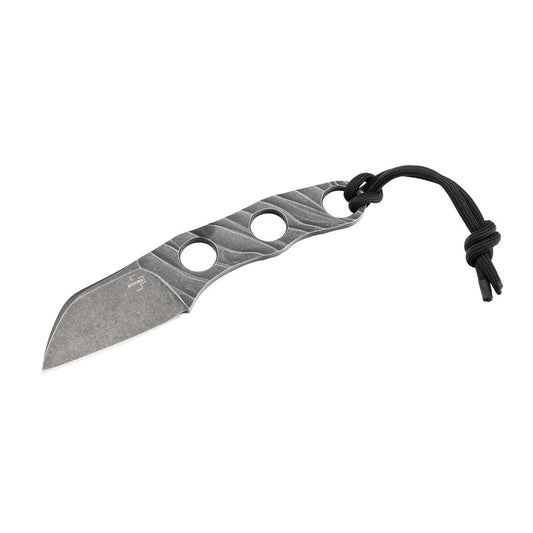 The Boker Plus Kazhan designed by Alexander Krava is a handy neck knife with a short sheepfoot blade that is ideal as a backup knife for everyday use due to its light weight. The young knifemaker from Lviv, Ukraine, places particular emphasis on the aesthetics of his designs, which are convincing not only as reliable tools but also as high quality accessories. The skeletonised Kazhan is made of D2 with a dark stonewash finish. www.defenceqstore.com.au