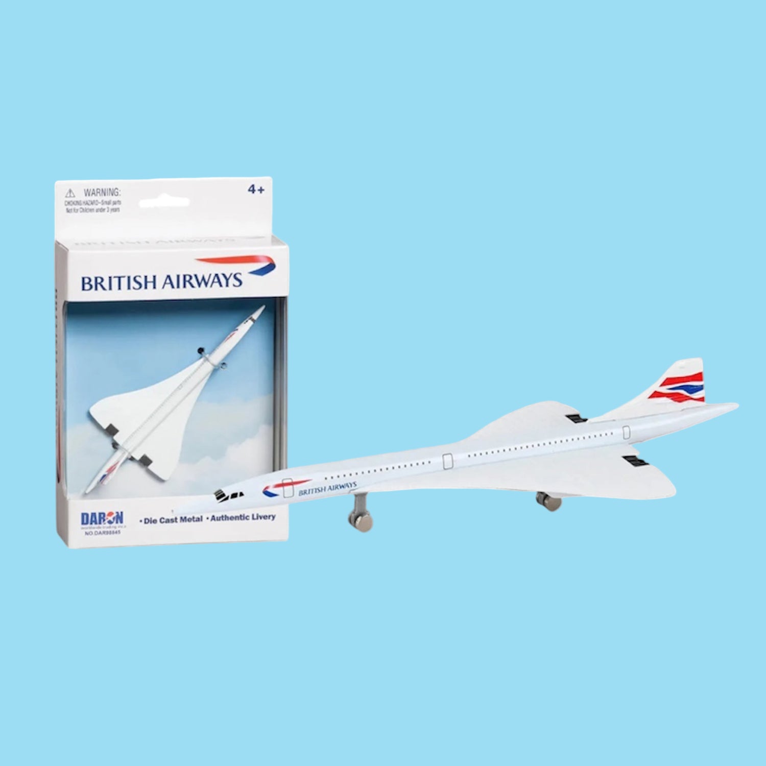 Own a piece of aviation's most revolutionary achievement with this stunning British Airways Concorde model from Daron. This meticulously crafted collectible celebrates the iconic supersonic airliner that redefined international travel, capturing its distinctive delta-wing silhouette with exceptional detail.  www.defenceqstore.com.au