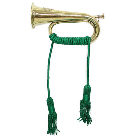 This handcrafted copper bugle features the World War II-style Rising Sun badge and is finished with a green rope. Although some users may achieve an acceptable sound, it is primarily intended as a decorative piece. www.defenceqstore.com.au