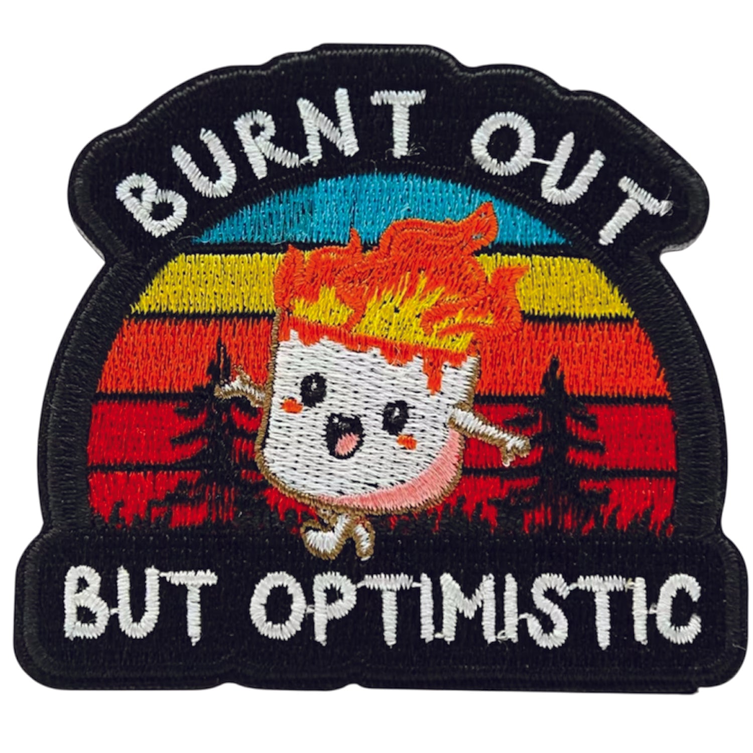 Burnt Out Morale Patch Velcro Backed, measuring 7.5x6.7cm, is a striking and durable addition to personalize your gear with style and toughness. Crafted with high-quality embroidery, this patch features a versatile pattern that blends seamlessly with various tactical and outdoor equipment. www.defenceqstore.com.au