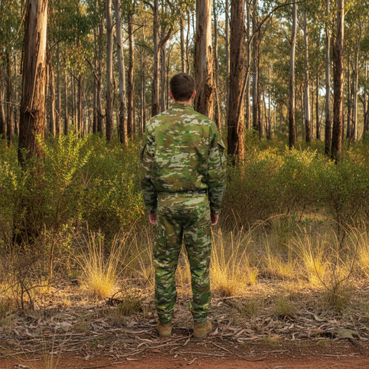 Designed for cadets who demand authentic military performance, these tactical field trousers feature genuine Australian Multicam camouflage that blends functionality with professional appearance. The durable 70/30 cotton-polyester blend delivers superior breathability and freedom of movement during extended wear. www.defenceqstore.com.au