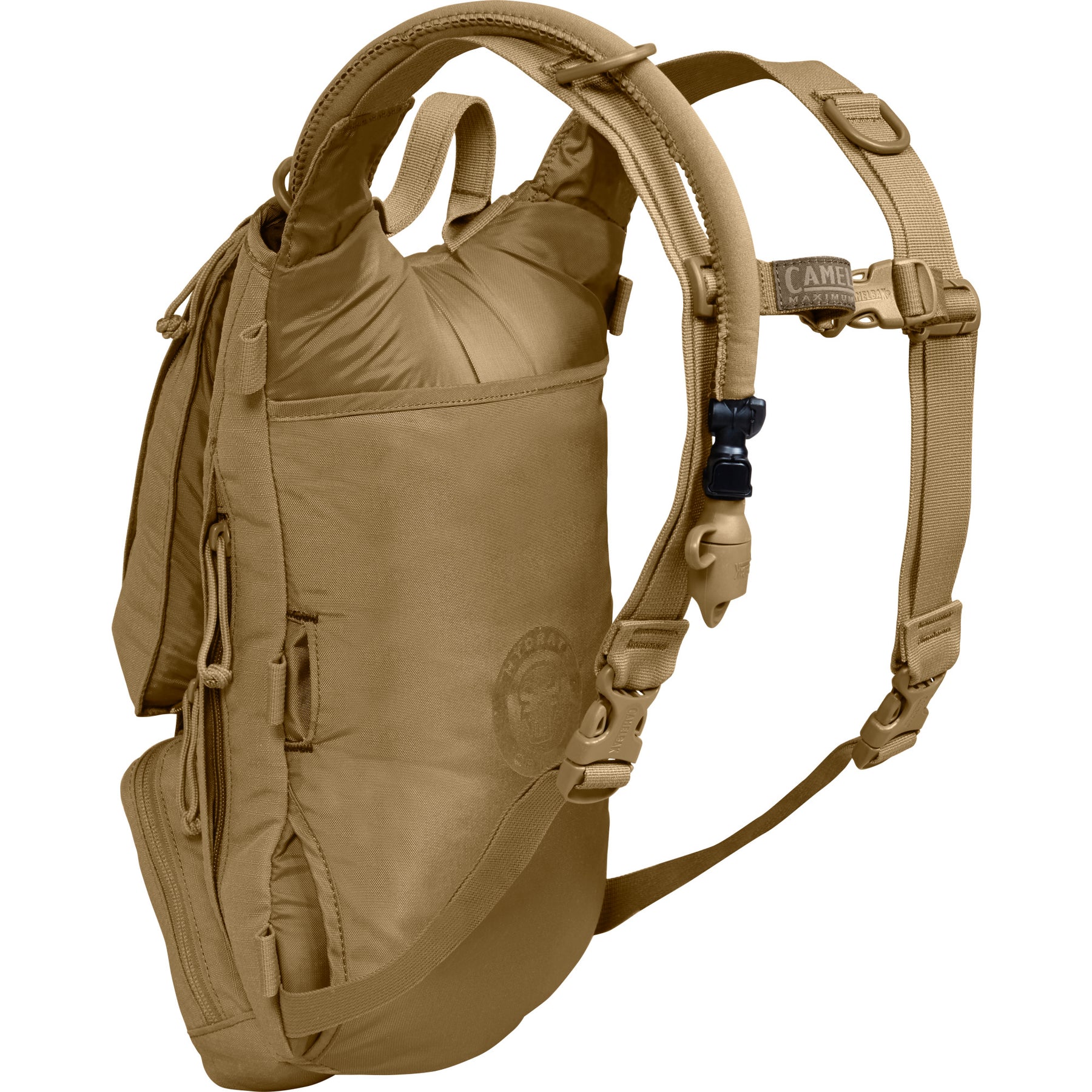 Perfect for shorter missions, the Ambush optimizes the area on a user's back with a wider platform, shorter torso length and reduced stack height. With external access to the 3L Mil Spec Crux Reservoir that provides 25% more water per sip, the Ambush is our largest hydration pack that includes external fill. www.defenceqstore.com.au