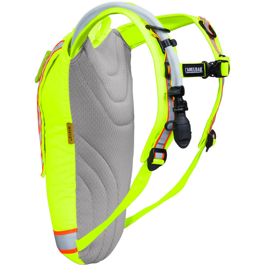 When safety and visibility come first, the Hi-Viz™ is your answer. The Hi-Viz includes all the trusted features you've come to expect from CamelBak in two high visibility colours to keep you safe on the job. The externally accessed 2.5L Mil Spec Crux Reservoir delivers 25% more water per sip and the tear-away harness keeps you safe even in the most critical situations. www.defenceqstore.com.au