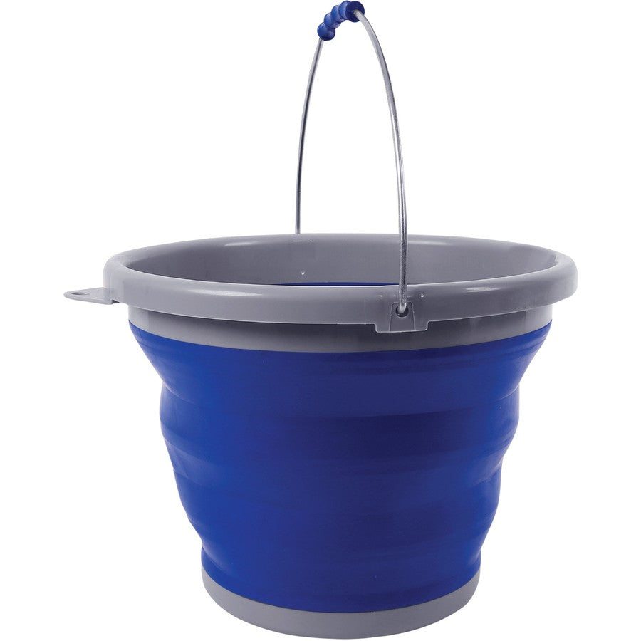The 10L Folding Camp Bucket is perfect for camping, caravanning, or any outdoor trip where storage space is limited. Made from strong and durable PP and TPR materials, this bucket easily collapses for compact storage. Featuring a swivel handle and convenient pouring lip, it’s designed for effortless carrying and pouring - making it an essential addition to your travel gear. www.defenceqstore.com.au