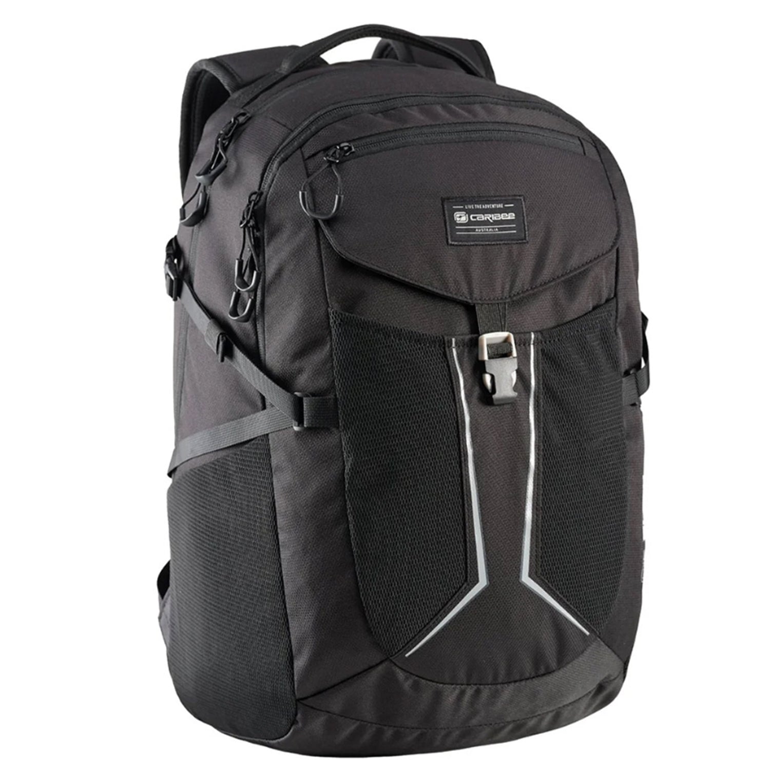 Volume: 30L/50 x 32 x 22cm
Premium quality, multi compartment 30L daypack
Action Back Extreme padded harness system
Sternum strap for improved pack stability
Large main storage pocket
Padded laptop sleeve fits most laptops to 15.4”
Hydration ready – Just add a 2L reservoir
Front zip storage pocket with handy organiser panel
Front zip stash pocket with brushed poly lining
Front QR storage sleeve pocket
External QR compression system
Side accessory / mesh bottle pockets www.defenceqstore.com.au