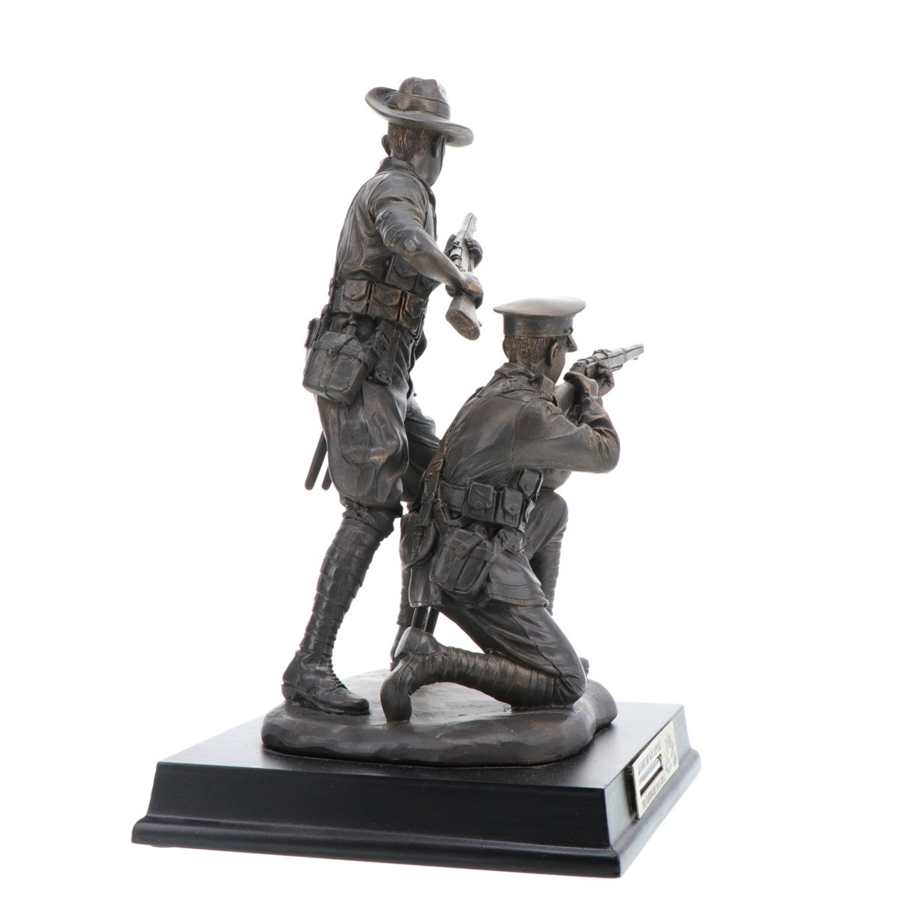 The beautiful 2015 release Sands of Gallipoli Their Spirit Gallipoli Centenary Bronze Figurine, shares the spirit of Gallipoli with this amazingly detailed Limited Edition cold cast bronze figurine. Standing 240mm with a glass vial of actual sands collected from the landing beaches at Gallipoli set into the timber base, this is an heirloom to be treasured through the ages. Only 5,000 available worldwide. www.defenceqstore.com.au