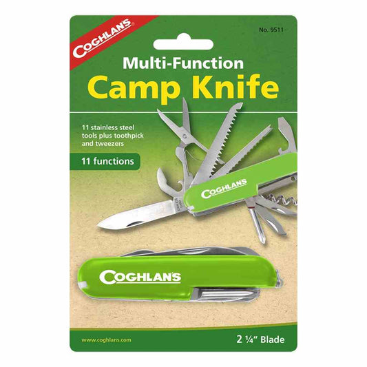 11 stainless steel tools plus toothpick and tweezers. Tools include large knife blade, can opener, scissors, saw, file, fishscaler/hook disgorger, awl, hole punch, corkscrew, Phillips screwdriver, bottle opener/screwdriver, toothpick and tweezers. www.defenceqstore.com.au