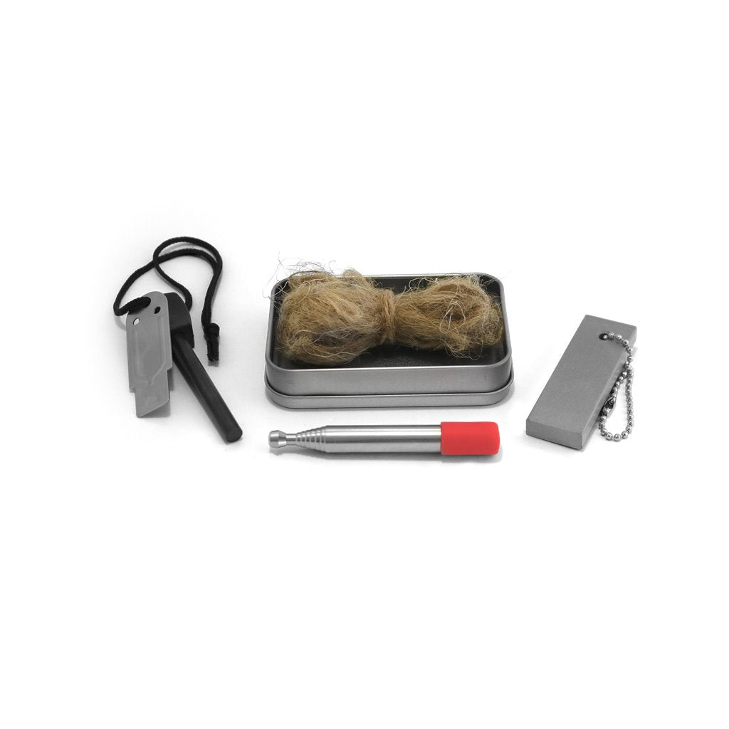 Get a fire lit quickly with Coghlan's Fire-in-a-Box kit. This compact and organised tin case contains everything to start a campfire, convenient to keep in the backpack of hikers, hunters, backpackers, and those who enjoy traditional fire-starting. This kit contains enough material to start hundreds of fires. www.defenceqstore.com.au