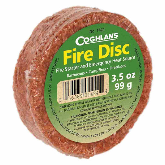These discs are an ideal fuel source for starting campfires or wood stoves. Made of cedar and highly refined wax, they are designed to light easily and burn hot. Since most meals take less than 30 minutes to cook, they are also a perfect solution as an emergency source of heat for cooking. Each disc is scored on one side to easily break into 4 parts. www.defenceqstore.com.au