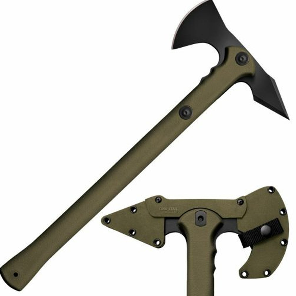 The Cold Steel Trench Hawk features a sharp cutting edge and wedge-style spike, offering numerous tactical “options” for our nation’s modern warriors. www.defenceqstore.com.au