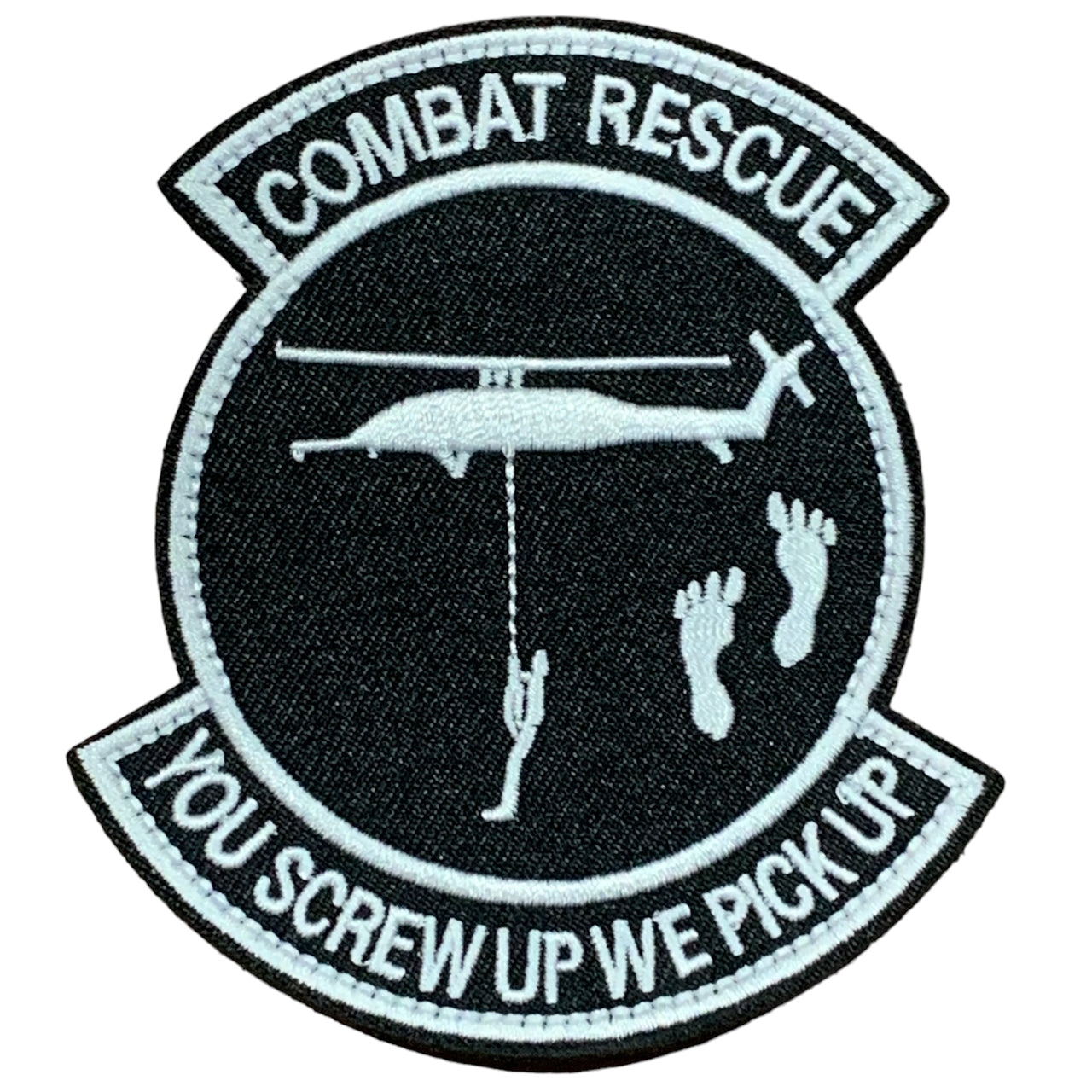 Inspire passion and showcase your commitment with this Combat Rescue Embroidery Velcro Backed Morale Patch. Measuring at 9.5x8.5cm, this patch is the perfect way to convey your dedication to valor and courage in all your rescue missions. Don't miss out on this powerful and impactful addition to your gear. www.defenceqstore.com.au