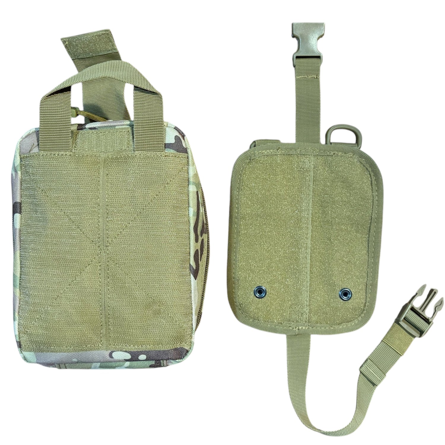 The Combat Trauma Kit Medium With Multicam Pouch Bundle is for emergency treatment for one person in case of injury. www.defenceqstore.com.au