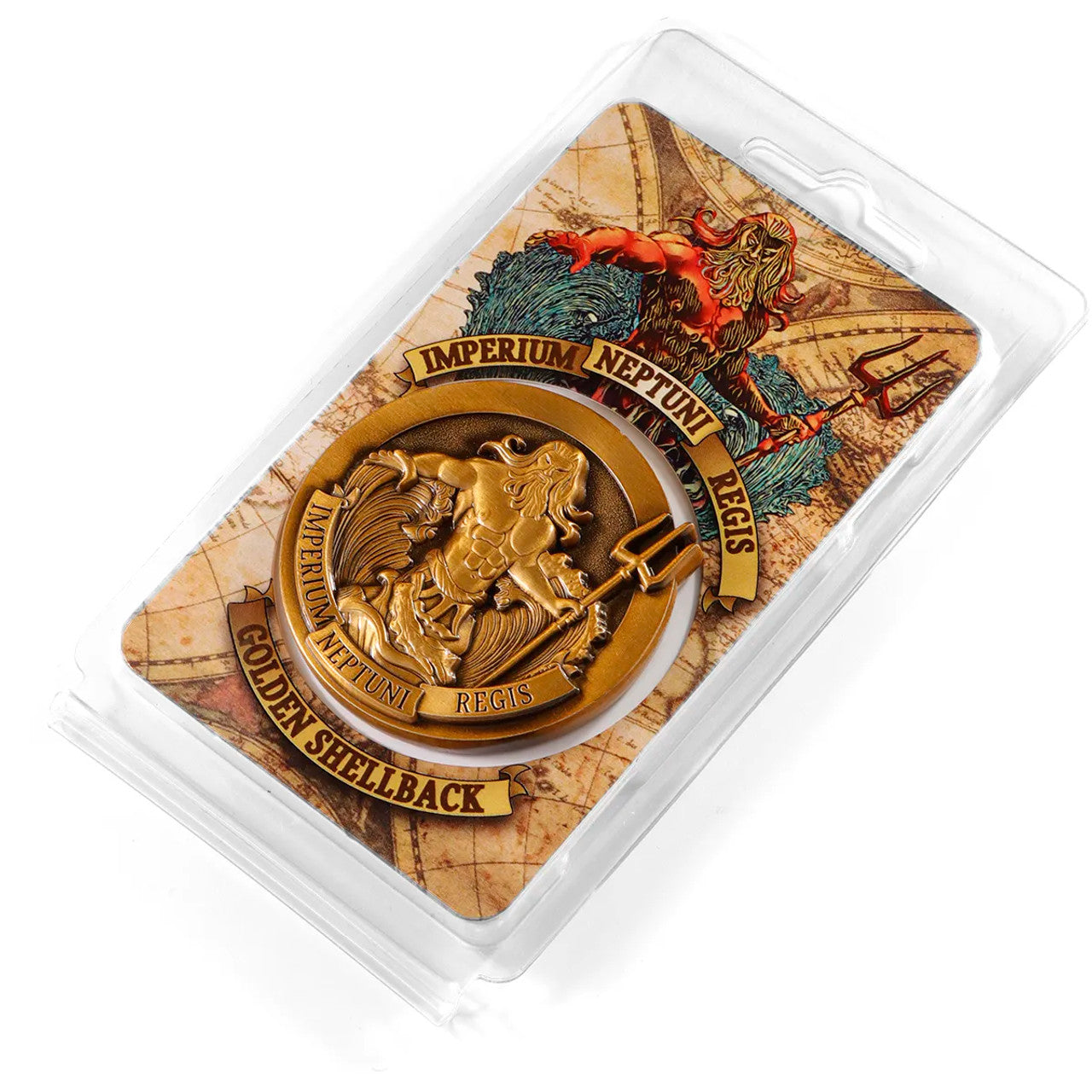 Crossing the Line Golden Shellback Medallion in Blister Pack – Defence ...