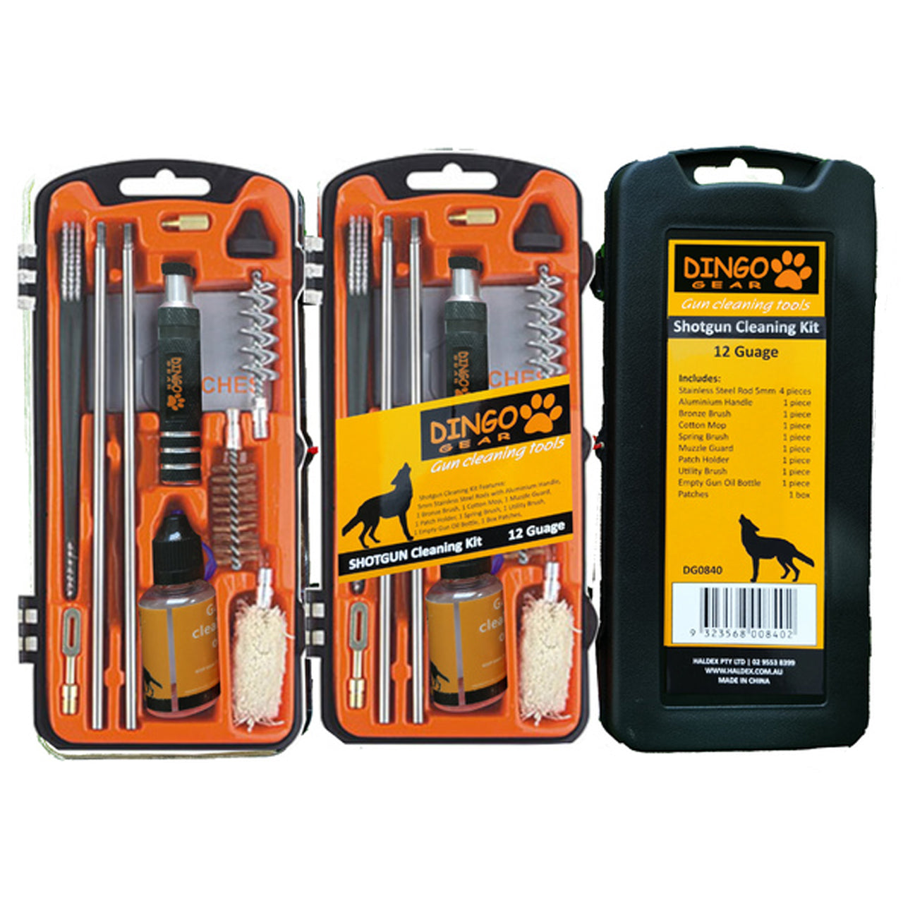 The Dingo Gear Compact Gun Cleaning Kit with Oil Bottle is the perfect solution for you. It comes packed in a strong storage case which is easy to open and close and keep all the components in place. www.defenceqstore.com.au