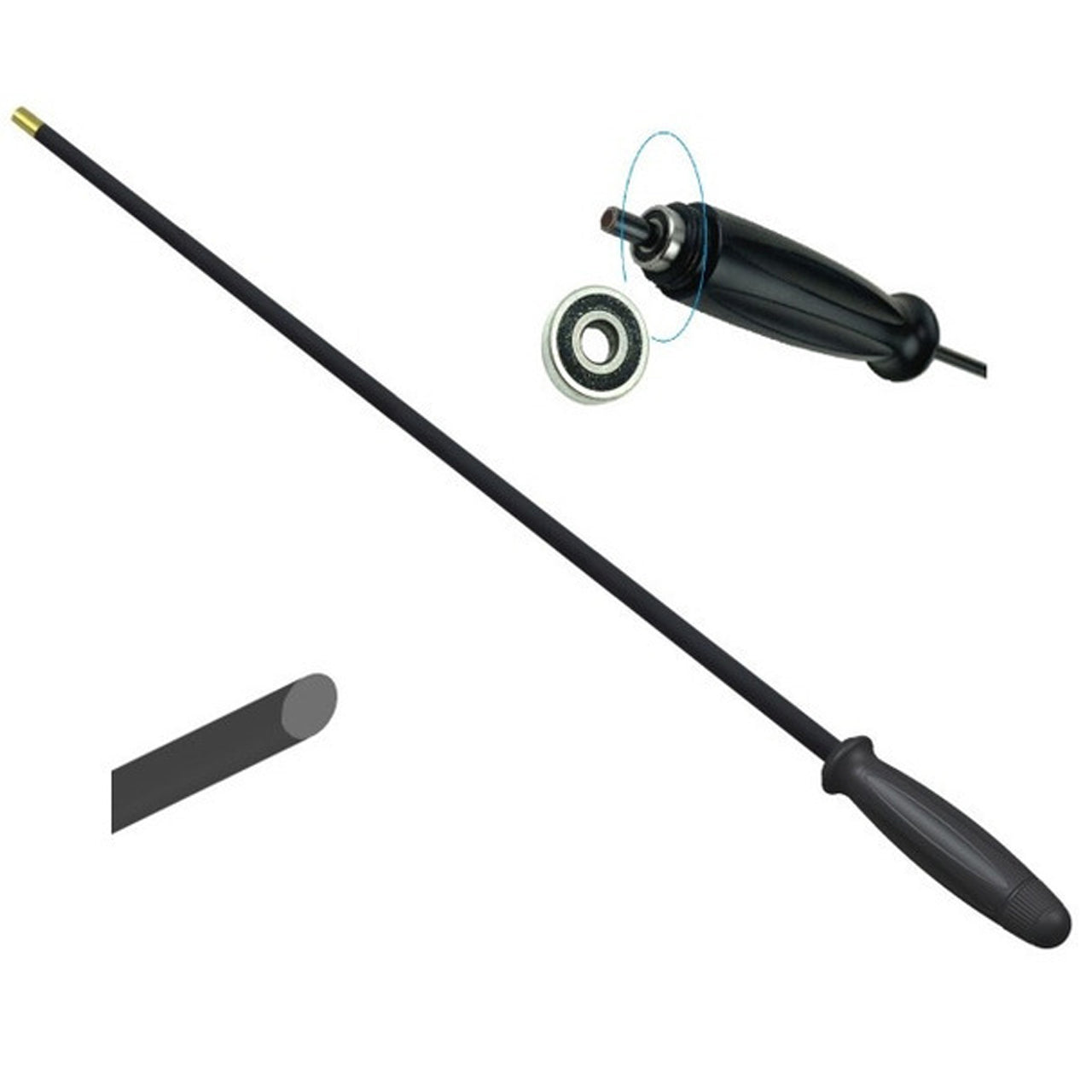 The Dingo Gear Carbon Fiber One Piece Rods with a working length of 10 inches is perfect for cleaning your pistols. With a comfortable plastic handle that rotates seamemlessly on a ball bearing join it is easy to use and will remain straight and true in rigourous cleaning. www.defenceqstore.com.au