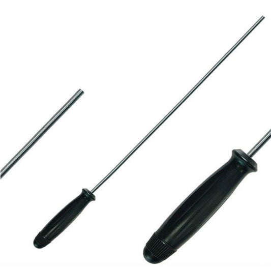 The Dingo Gear Stainless Steel One Piece Rods with a working length of 38 inches are perfect for cleaning your rifles. With a comfortable plastic handle that rotates seamlessly on a ball bearing join it is easy to use and will remain straight and true in rigorous cleaning. www.defenceqstore.com.au