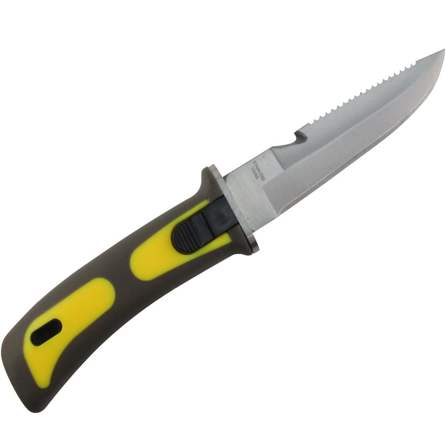 These dive knives boast a 4.5″ drop point stainless steel blade, with serrated edges that make it ideal for sawing through natural fibers underwater with ease. Additionally, it comes with a hook for cutting cords, fishing lines etc. underwater.  www.defenceqstore.com.au