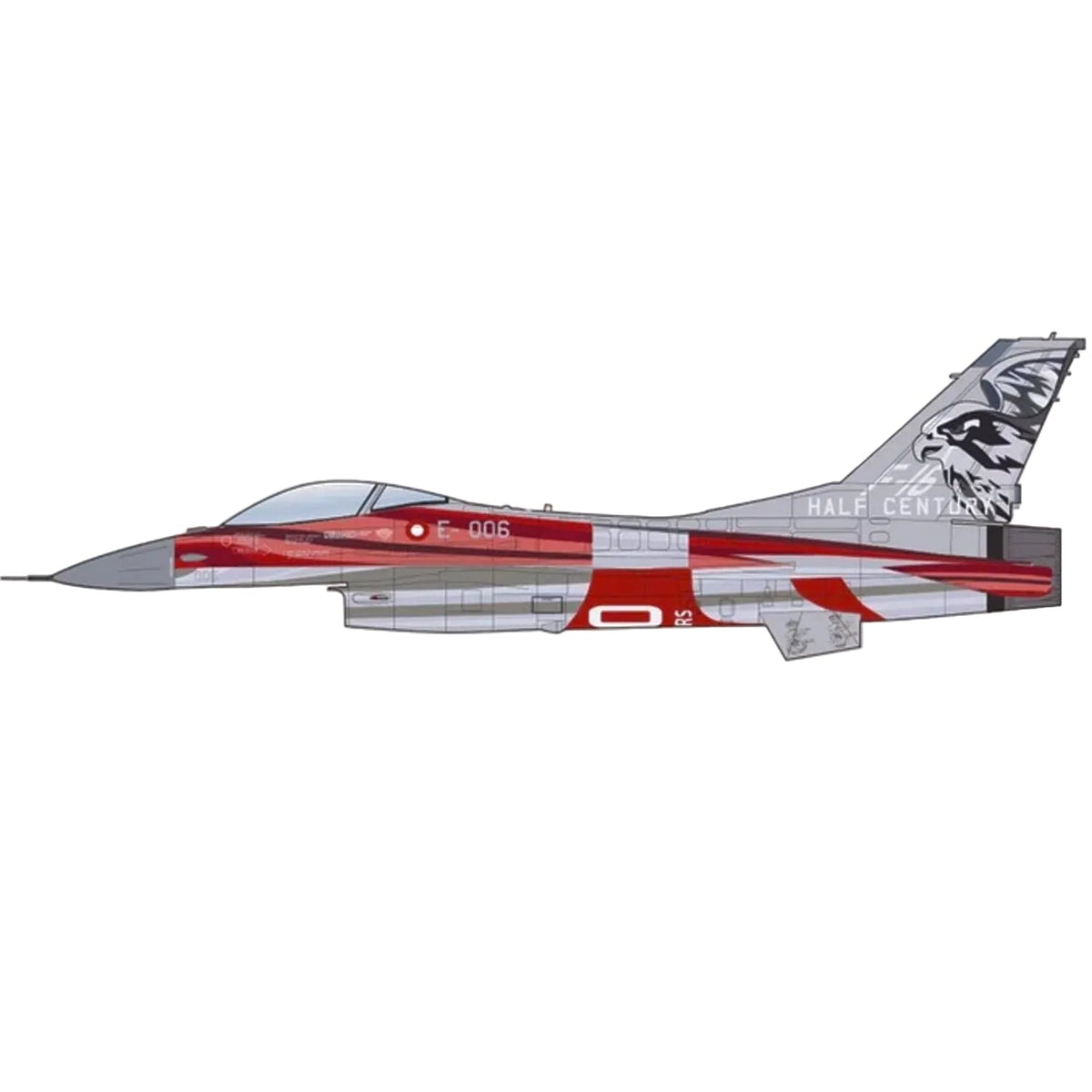 The F-16 Fighting Falcon was produced by General Dynamics who became Lockheed who then merged with Martin Marietta to become Lockheed Martin. The F-16 entered service in January 1979 as a multi-role jet fighter that evolved into an all-weather multi-role aircraft capable of sustaining 9-g turns. www.defenceqstore.com.au