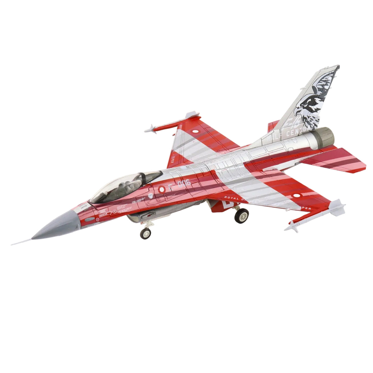 The F-16 Fighting Falcon was produced by General Dynamics who became Lockheed who then merged with Martin Marietta to become Lockheed Martin. The F-16 entered service in January 1979 as a multi-role jet fighter that evolved into an all-weather multi-role aircraft capable of sustaining 9-g turns. www.defenceqstore.com.au