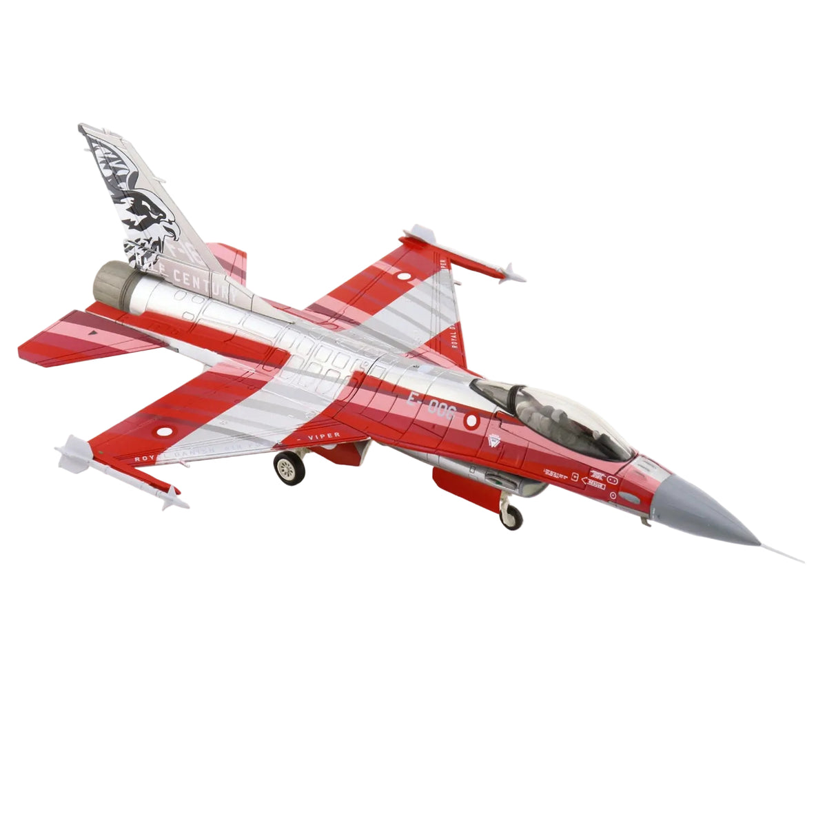 The F-16 Fighting Falcon was produced by General Dynamics who became Lockheed who then merged with Martin Marietta to become Lockheed Martin. The F-16 entered service in January 1979 as a multi-role jet fighter that evolved into an all-weather multi-role aircraft capable of sustaining 9-g turns. www.defenceqstore.com.au