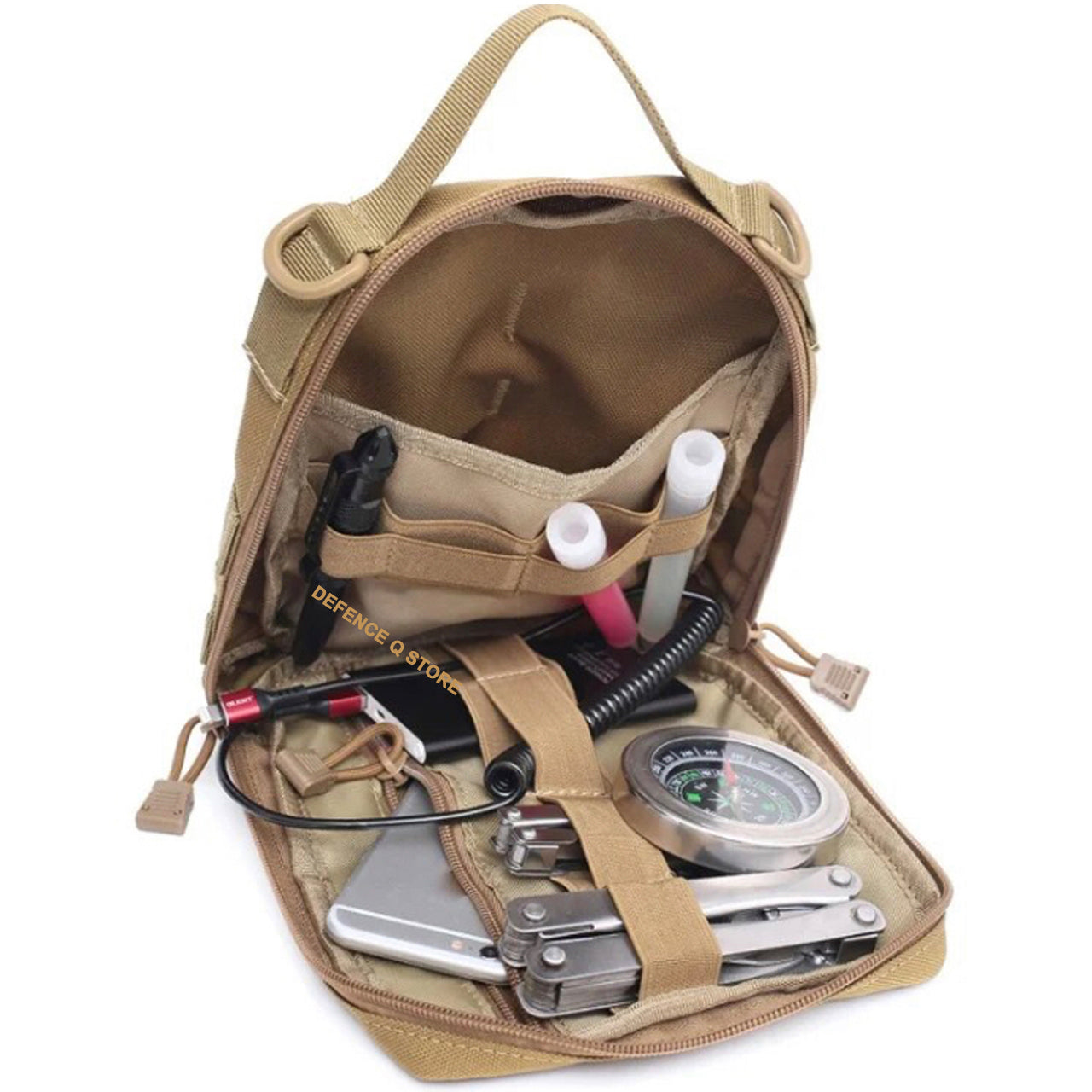 This amazing MOLLE pouch is ideal for attaching to your outdoor gear, like webbing. With it, you can store your mobile phone, snacks, tourniquets, compact notebooks and more www.defenceqstore.com.au