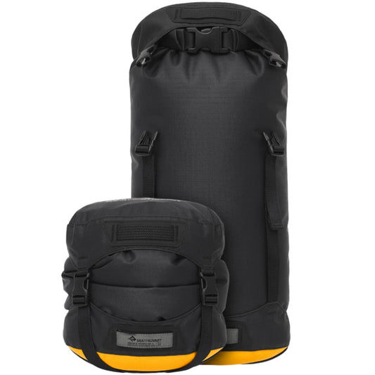 Perfect dry compression storage for everything from kayaks, motorbikes, roof racks and beyond. Made from a super-strong, abrasion and puncture-resistant 420D waterproof main body fabric and a 500D Cordura 70D eVent® waterproof but air-permeable base that allows you to push air out while still keeping your contents dry inside. www.defenceqstore.com.au