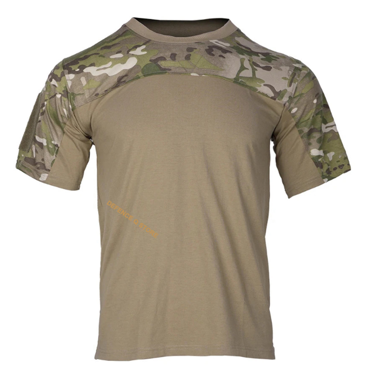 The strong double seam edges and 130g cotton fabric ensure long-lasting wear, while the 165g knitted elastic fabric in tan provides both comfort and flexibility. Perfect for any situation, this shirt is a must-have for those who demand the best in both style and performance. www.defenceqstore.com.au