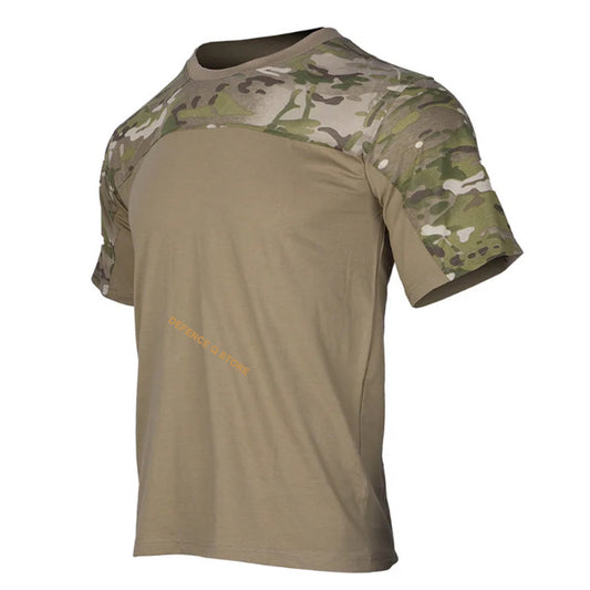 The strong double seam edges and 130g cotton fabric ensure long-lasting wear, while the 165g knitted elastic fabric in tan provides both comfort and flexibility. Perfect for any situation, this shirt is a must-have for those who demand the best in both style and performance. www.defenceqstore.com.au