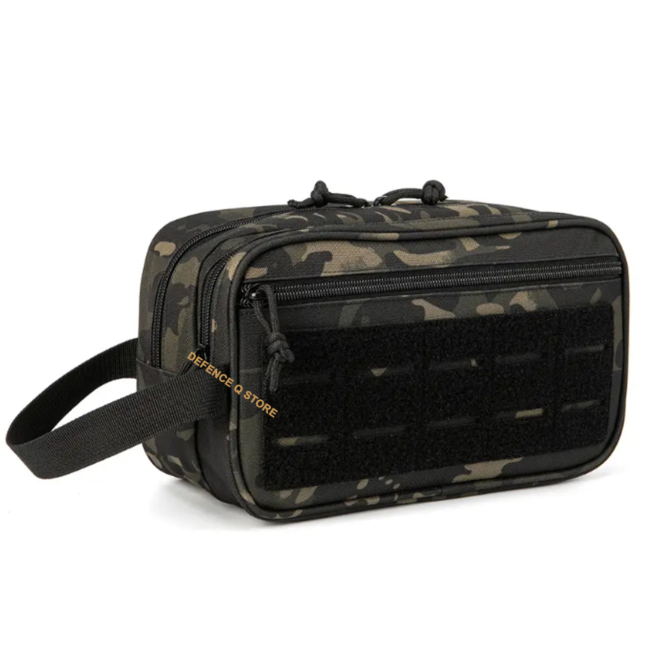 This Toiletry Bag is MOLLE capable and can be used for other gear, it's a must-have for any traveler. With dimensions of 15cm (H) x 26cm (W) x 11cm (D), it's perfect for storing toiletries and accessories. Made from 900D fabric material, it boasts a sleek and durable design. www.defenceqstore.com.au