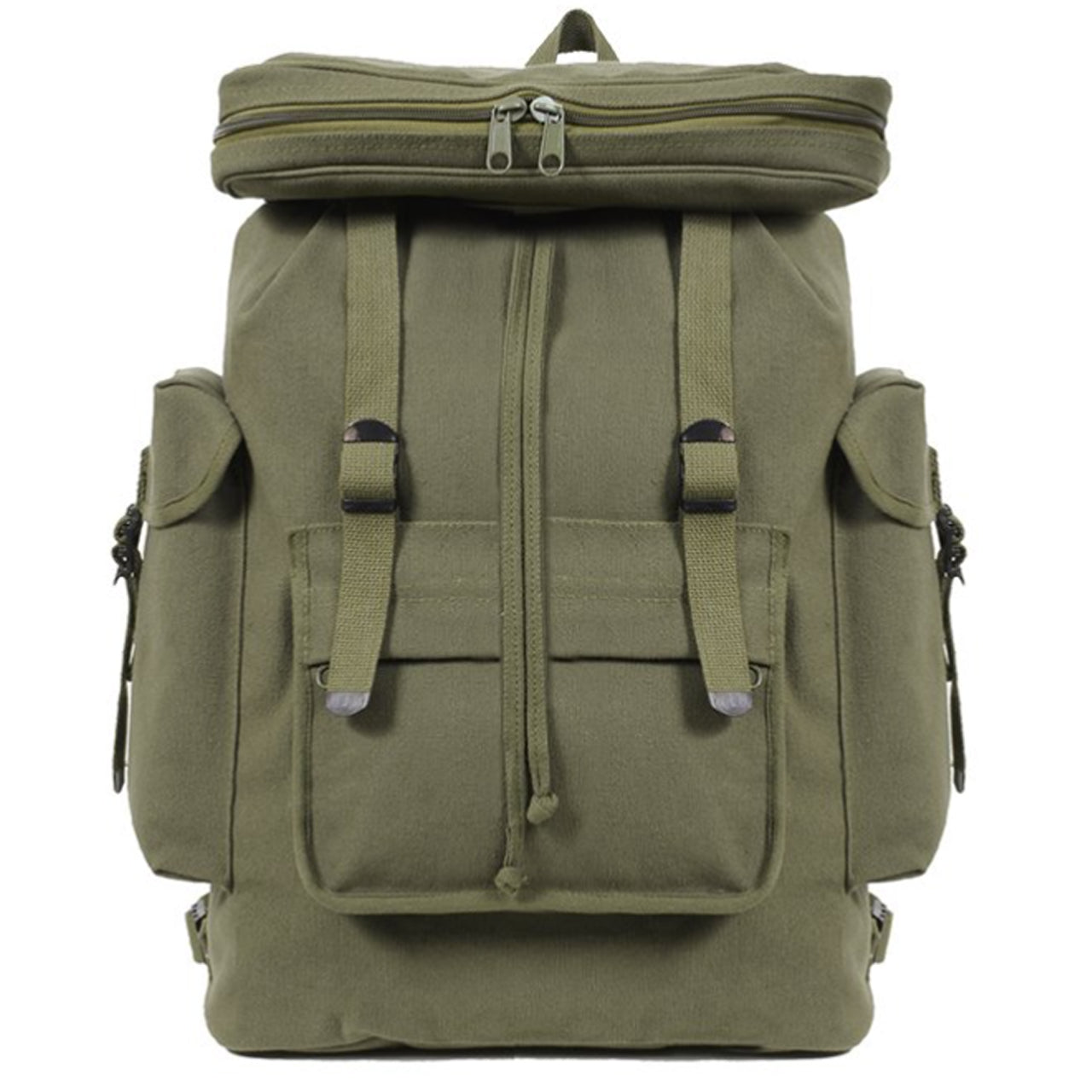 Strong canvas material Metal fastenings Backpack or shoulder bag Drop sack style with upper compartment 50 x 33 x 19cm www.defenceqstore.com.au