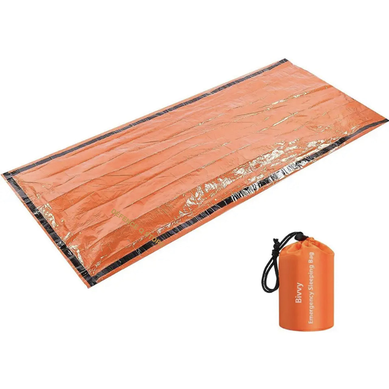 The Bivvy Emergency Sleeping Bag is a must-have for any outdoor adventure. It offers reliable protection from wet weather, keeping you warm and dry no matter the conditions. Plus, its functional design allows it to double as a temporary shelter for added safety and security. Add it to your emergency kit for a versatile and essential piece of gear. Measures 213x91cm. www.defenceqstore.com.au