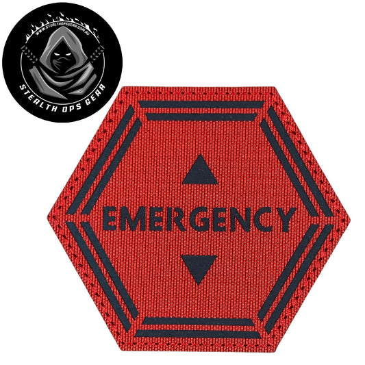 Unleash your creativity with the Emergency Laser Cut Patch Hook &amp; Loop Stealth Ops Gear! Measuring 8x9cm and featuring a beautifully embroidered design and secure hook &amp; loop backing, this patch is a must-have for any collector. www.defenceqstore.com.au