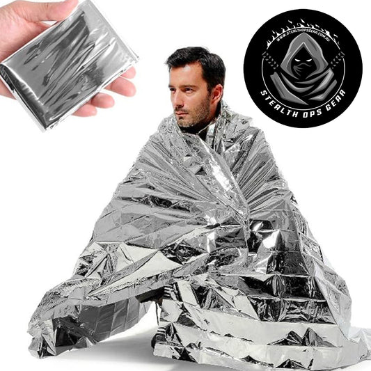 When survival matters, every gram counts. This emergency blanket is your compact lifeline—lightweight enough to slip into a pocket, yet powerful enough to reflect your body heat and keep you alive in harsh conditions. www.defenceqstore.com.au
