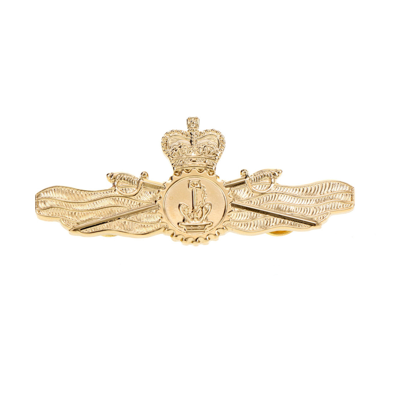 Get the Engineering Officer Gold Badge in a large size and show your pride! This beautiful badge is ideal for wear, with two butterfly clutch pins making it easy to attach. Show your support and order today! www.defenceqstore.com.au