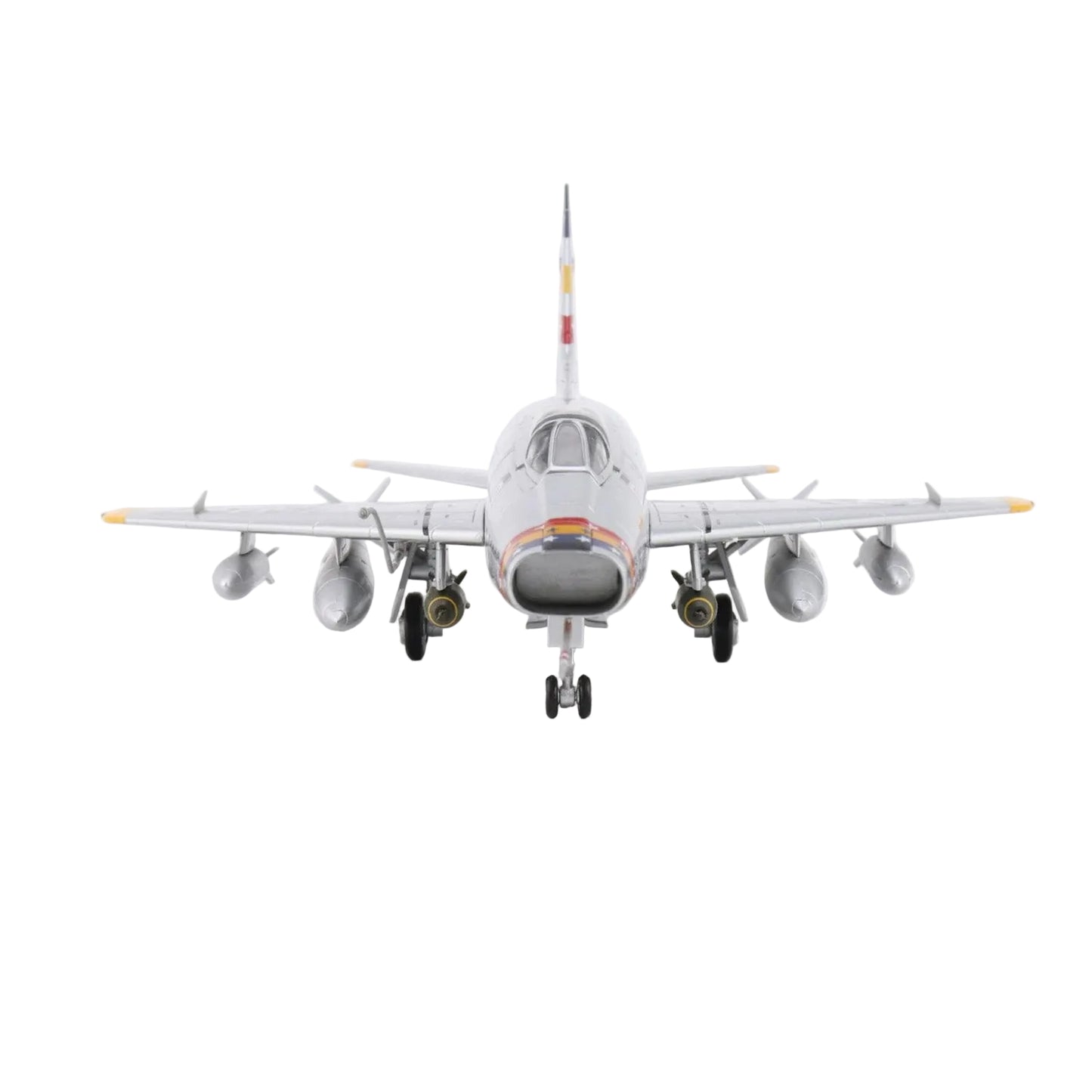Own a piece of aviation history with this meticulously detailed 1/72 scale F-100D Super Sabre diecast model—the legendary "Hun" that broke the sound barrier. This historically accurate replica captures the aircraft that dominated Cold War skies and proved itself in Vietnam's most intense combat missions. www.defenceqstore.com.au