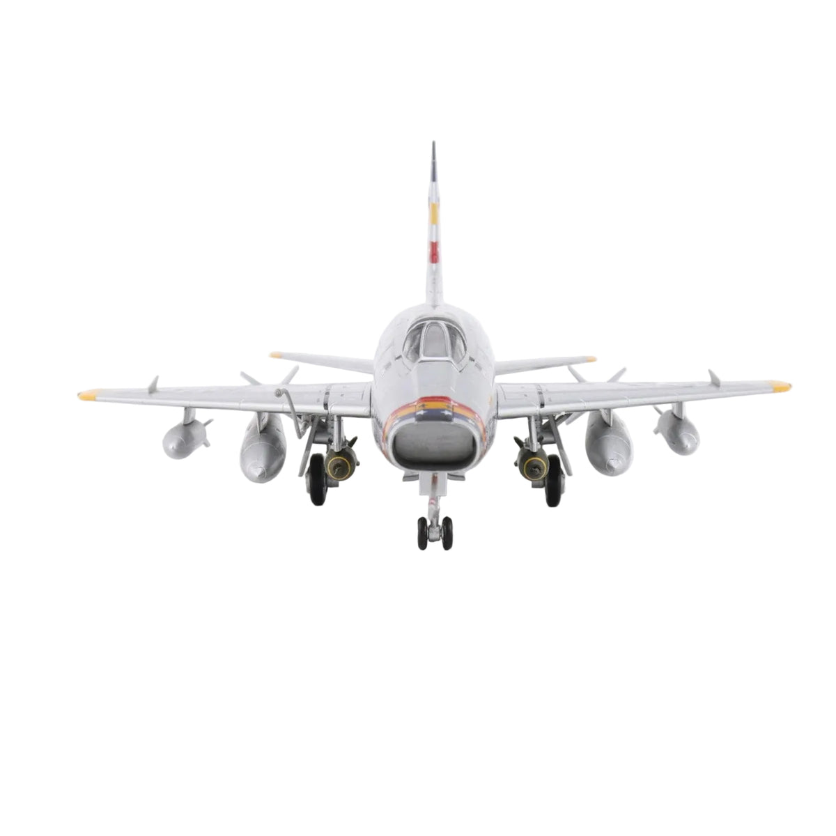 Own a piece of aviation history with this meticulously detailed 1/72 scale F-100D Super Sabre diecast model—the legendary "Hun" that broke the sound barrier. This historically accurate replica captures the aircraft that dominated Cold War skies and proved itself in Vietnam's most intense combat missions. www.defenceqstore.com.au