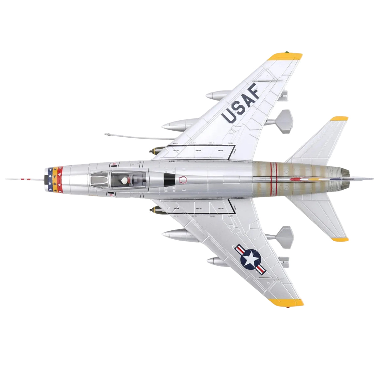 Own a piece of aviation history with this meticulously detailed 1/72 scale F-100D Super Sabre diecast model—the legendary "Hun" that broke the sound barrier. This historically accurate replica captures the aircraft that dominated Cold War skies and proved itself in Vietnam's most intense combat missions. www.defenceqstore.com.au