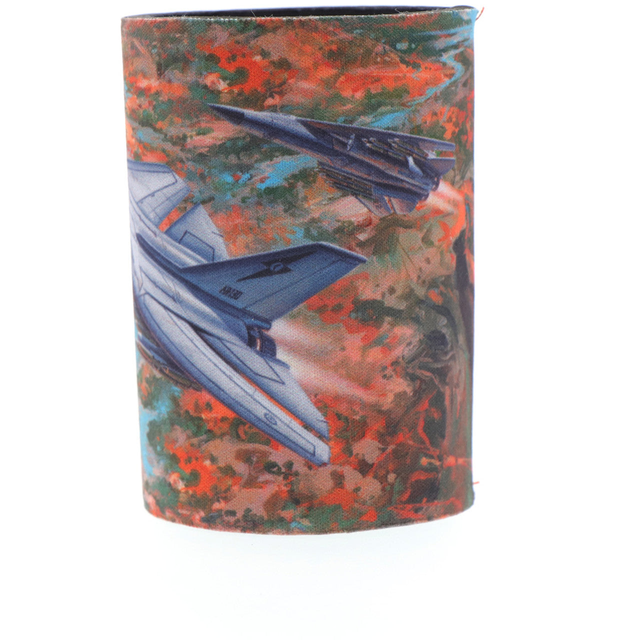 The eye-catching design showcases Harrison's artwork titled "Seek, Strike and Return" along with a schematic of the aircraft in the base. Made from durable neoprene, this cooler is perfect for keeping your drinks cold. The limited edition details inside add to its exclusivity. Don't miss out on this unique piece from the Iconic Aviation Collection. www.defenceqstore.com.au