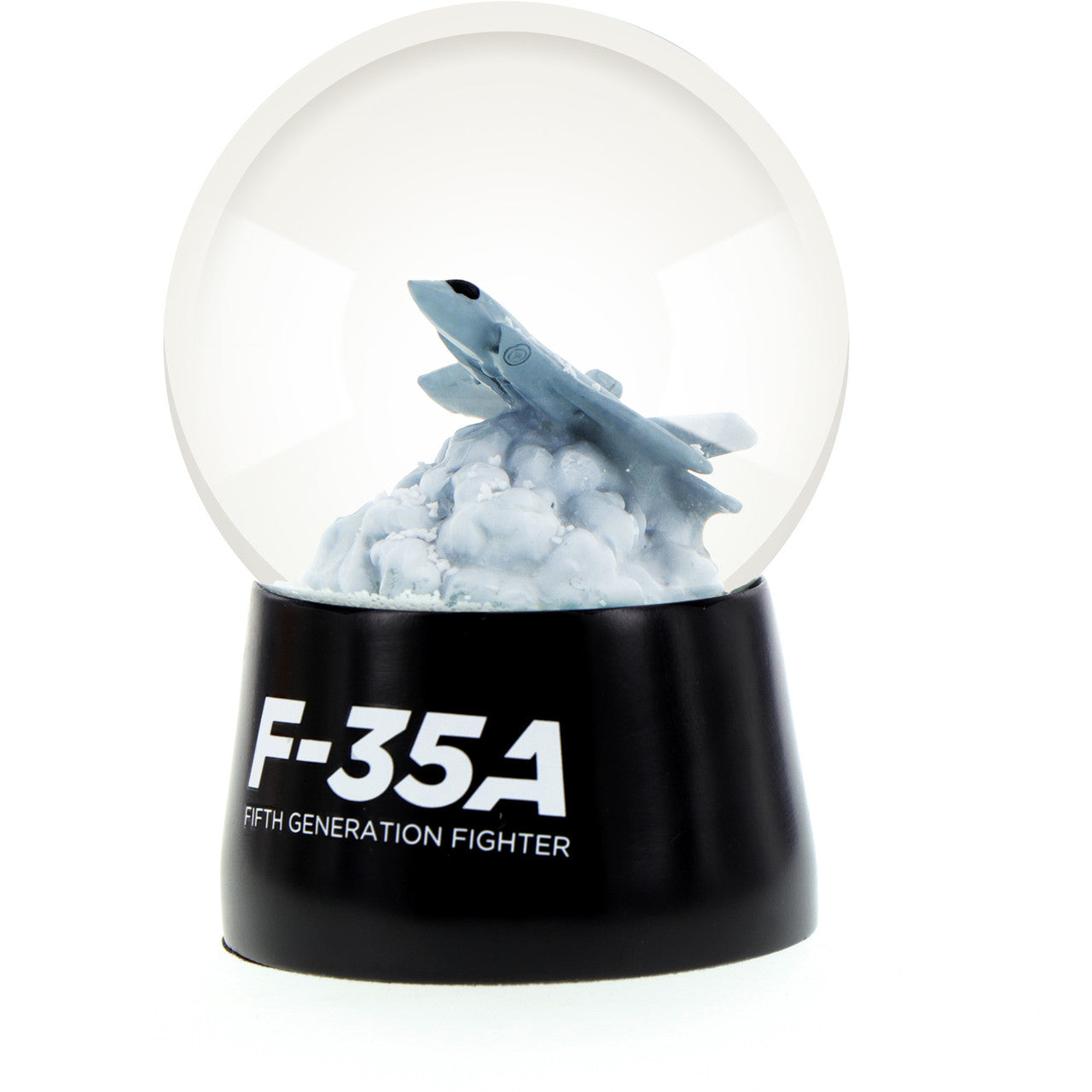 Give the snow globe a shake and be mesmerized as the F35-A bursts through the clouds, soaring to an impressive altitude of over 14,000 metres! This stunning snow globe captures the thrill and excitement of aviation, making it a perfect gift for aviation enthusiasts and collectors alike. www.defenceqstore.com.au