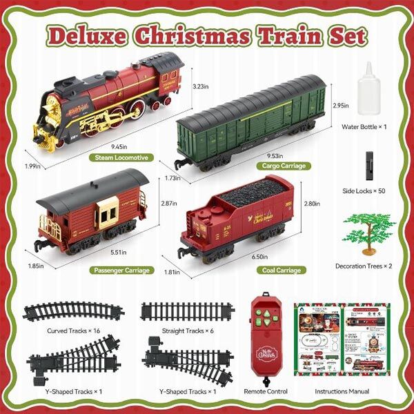 Bring festive cheer to your layout with this detailed Christmas-themed steam train diorama set, featuring realistic lights, steam effects, and a charming scenic environment for a magical holiday display! www.defenceqstore.com.au