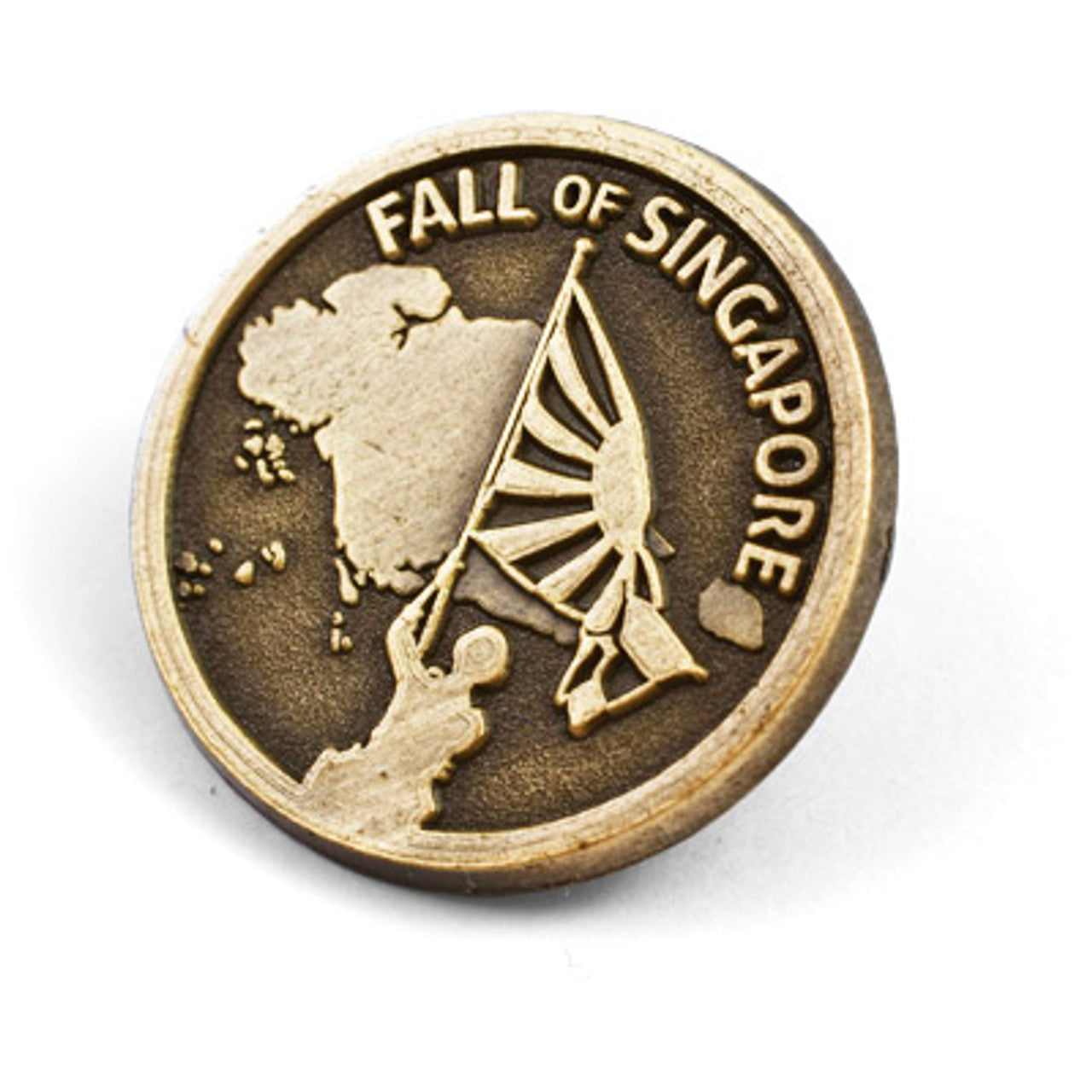 The Fall of Singapore Lapel Pin is a powerful symbol of resilience and remembrance. Commemorate the historic event of the Fall of Singapore and honor the bravery of the troops of the British Empire and Australia with this lapel pin. www.defenceqstore.com.au