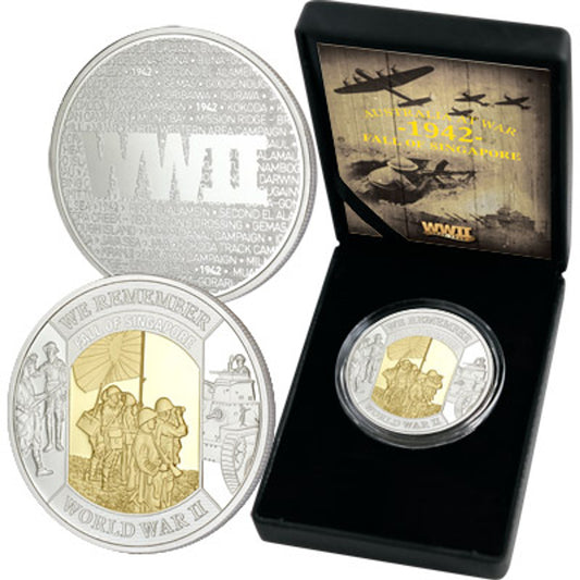 This extraordinary proof-quality medallion is a poignant reminder of the fall of Singapore on 15 February 1942. It commemorates the crushing defeat suffered by the British Empire during World War II. www.defenceqstore.com.au